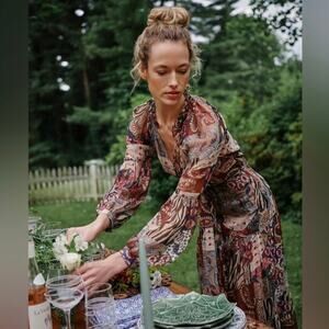 Veronica Beard Isra Multiprint Silk Maxi Dress